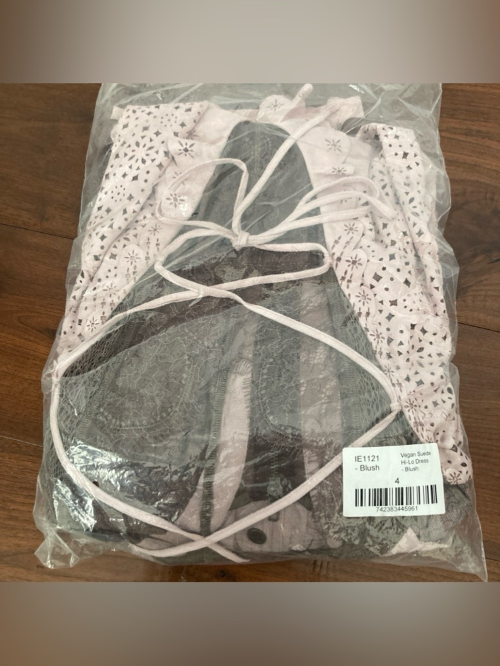 Byron Lars Vegan Suede Hi-Lo Dress – pale pink– Size 4 – NWT - Picture 4 of 16